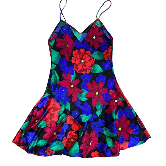 Floral Satin/Silk Tank Dress - Picture 6 of 13